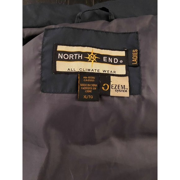 North End Goose Down Puffer Vest Women XL‎ Navy Full Zip Warm Outdoor Branded - Picture 14 of 16